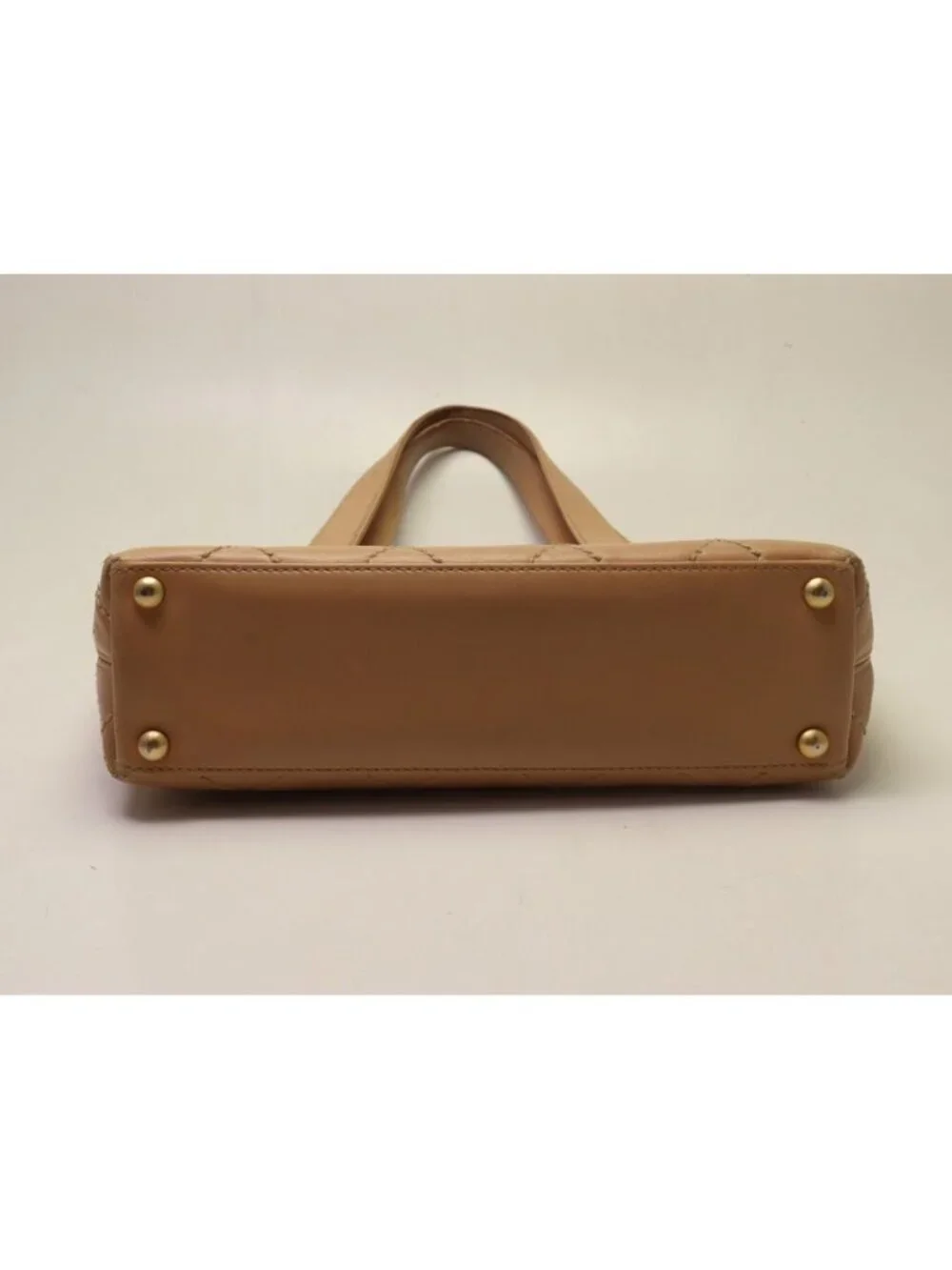 Chanel Wild Stitch Calfskin Beige Hand Tote Bag